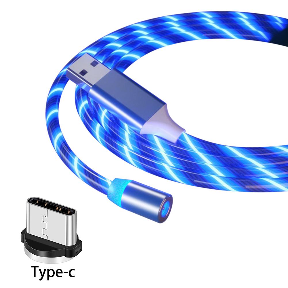 LED Flowing Magnetic Charging Cable Light Up Shining Phone Charging Cable