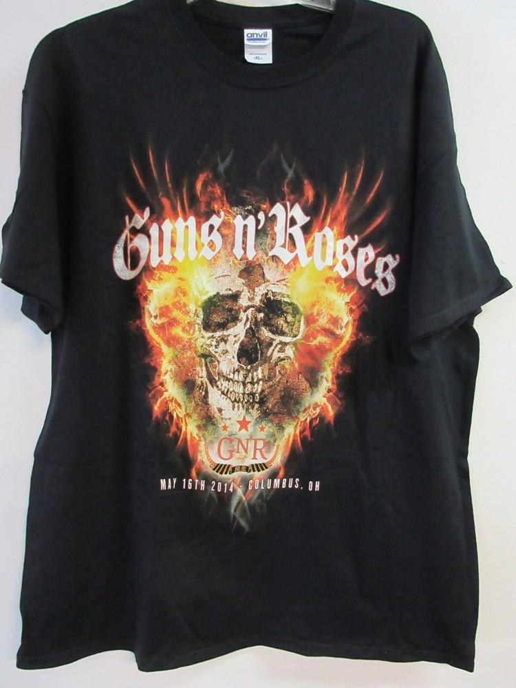

GUNS n ROSES OFFICIAL MERCH OHIO 2014 BAND CONCERT MUSIC EXTRA LARGE Unisex T-Shirt XL