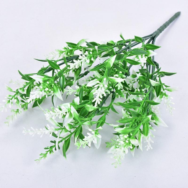 Artificial Flower Plastic Lavender Fake Plant Wedding Home Garden Decoration Bridal Bouquet Photography