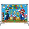Super Mario Backdrop Video Game Photo Background Birthday Party Banner Decor