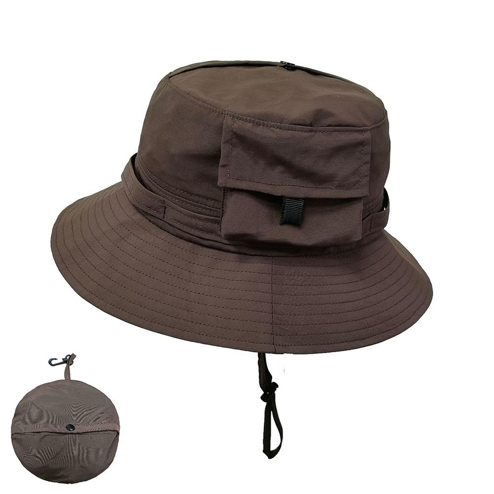 

Fashion Foldable Bucket Hat Waterproof Sun Protection Fisherman Hats Quick Drying With Storage Bag Sunscreen Cap Summer кофейный