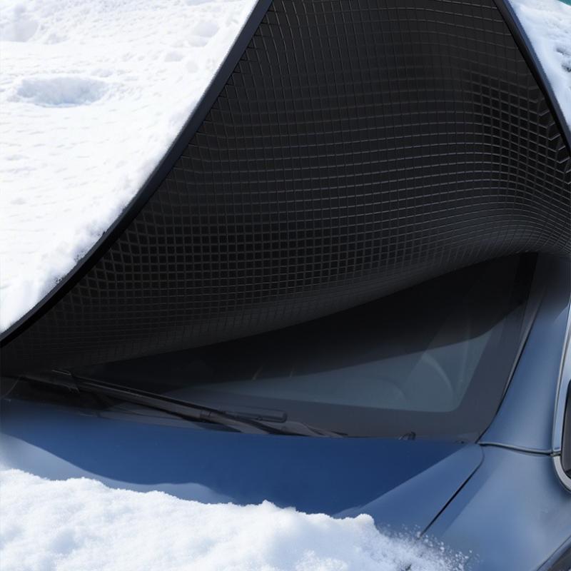 1Pc Car Snow Shield, Front Windshield, Glass Visor, Thickened Magnetic Snow Cover, Antifreeze Half Cover, Car Coat