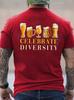 Unisex Celebrate Diversity Beer Cotton Crew Neck Tshirt