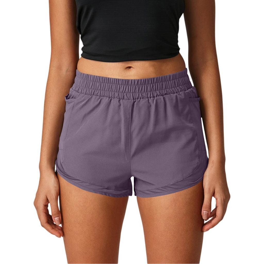 Modische Damen-Freizeit-Locker-Sitzende Bequeme Fitness-Sport Schnelltrocknende Dünne Leichte Kunst-Zweiteiler Dreiviertel-Shorts