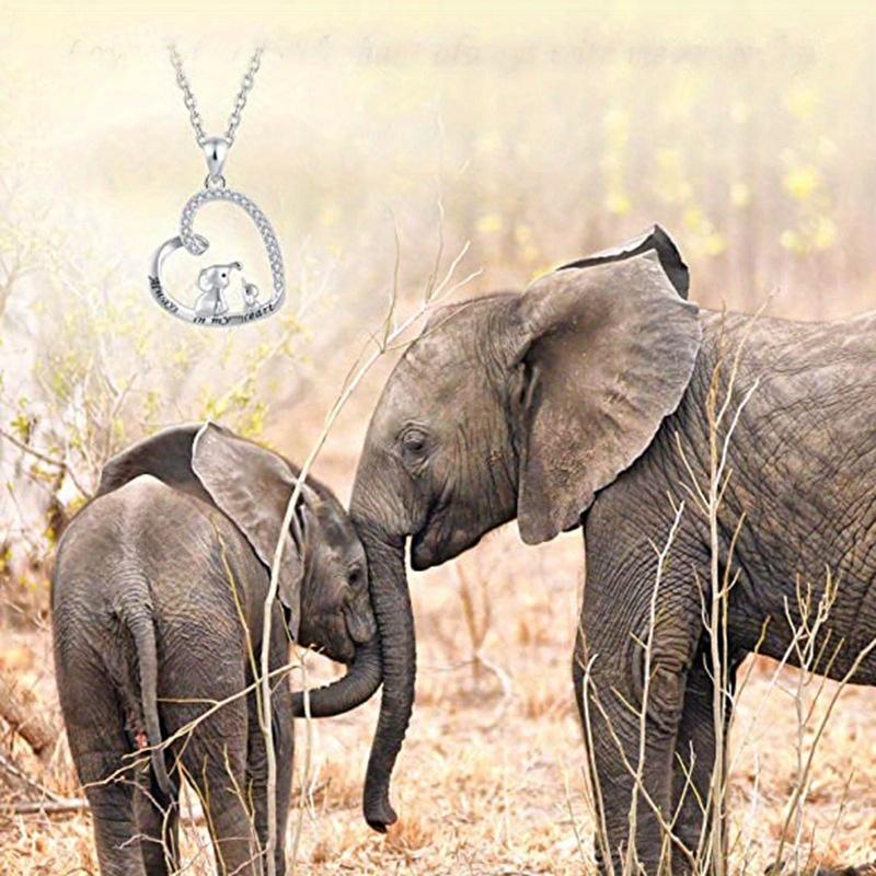 1 Stück Modisch, mit synthetischem Zirkon eingelegt, frisches und süßes Elefanten-Liebesdesign