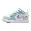 Air Jordan 1 Low Alt TD Ocean Bliss Biela Detská Obuv Zelená Atómová-Ružová HV4307-400