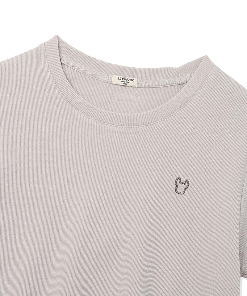 LIFEWORK Women'S) Vintage Slim Ribbed Short Sleeve T-Shirt