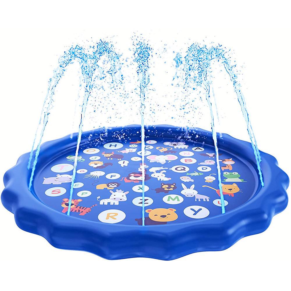 PVC Letter Dolphin Sprinkler Pad for Kids & Pets - Outdoor Water Play Mat