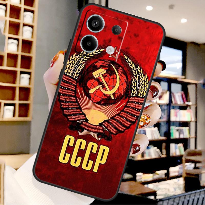 Soviet Union USSR Flag For Xiaomi Redmi Note 13 Pro 9 10 11 12 14 15 Pro Plus Case For Redmi 15 12C 13C 14C 10C 15C
