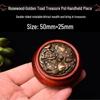 Exquisitely Carved Rosewood Hand Piece with Eight Directions & Double-sided Copper Inlay