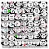 50 Creative Black and White Funny Panda Stickers Personalized Panda Emoticon Package Waterproof Stickers