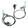 Hydraulic Disc Brake Set Aluminum Alloy 4 Piston Front and Rear Bilateral Hydraulic Brake for Mountain Bike