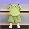 Stylish Summer Boys Polo Short Sleeve Outfit Set For Kids Aged 3 To 8 Years