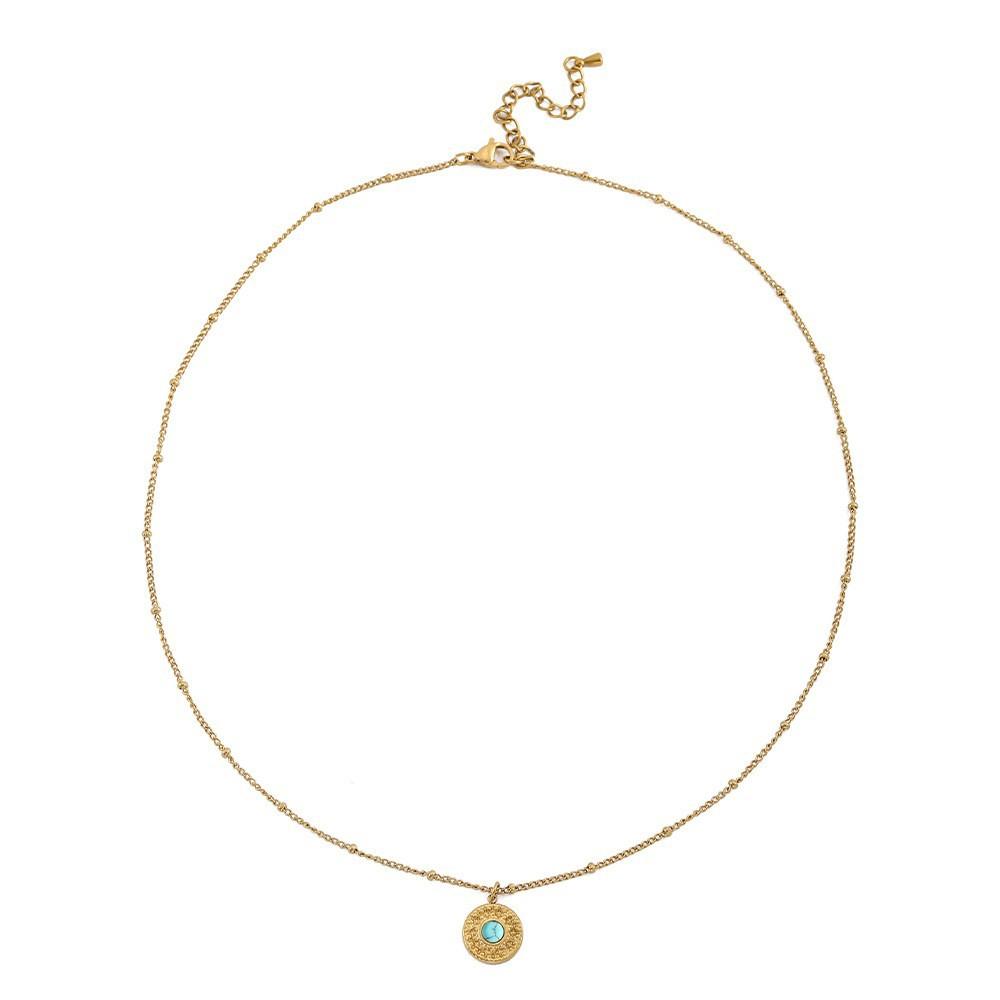 New natural freshwater pearl African turquoise handmade beaded necklace with original design, niche Czech bead collarbone chain