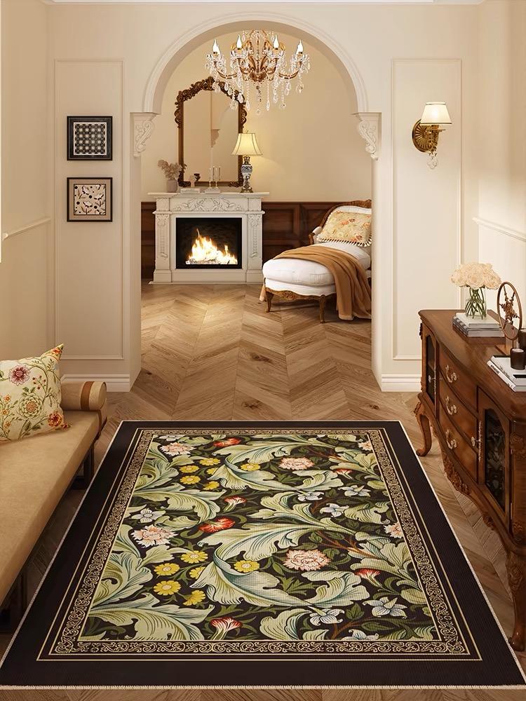 

Вінтажний американський імітаційний кашеміровий килим Квіти Домашній килимок для вхідних дверей Довга стрічка Спальня Балкон Повний килимок 600MMX1600MM