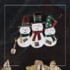 Pearl Christmas Snowman Brooch Santa Claus Sweater Scarf Badge Cute Red Xmas Brooch  New Year Gift
