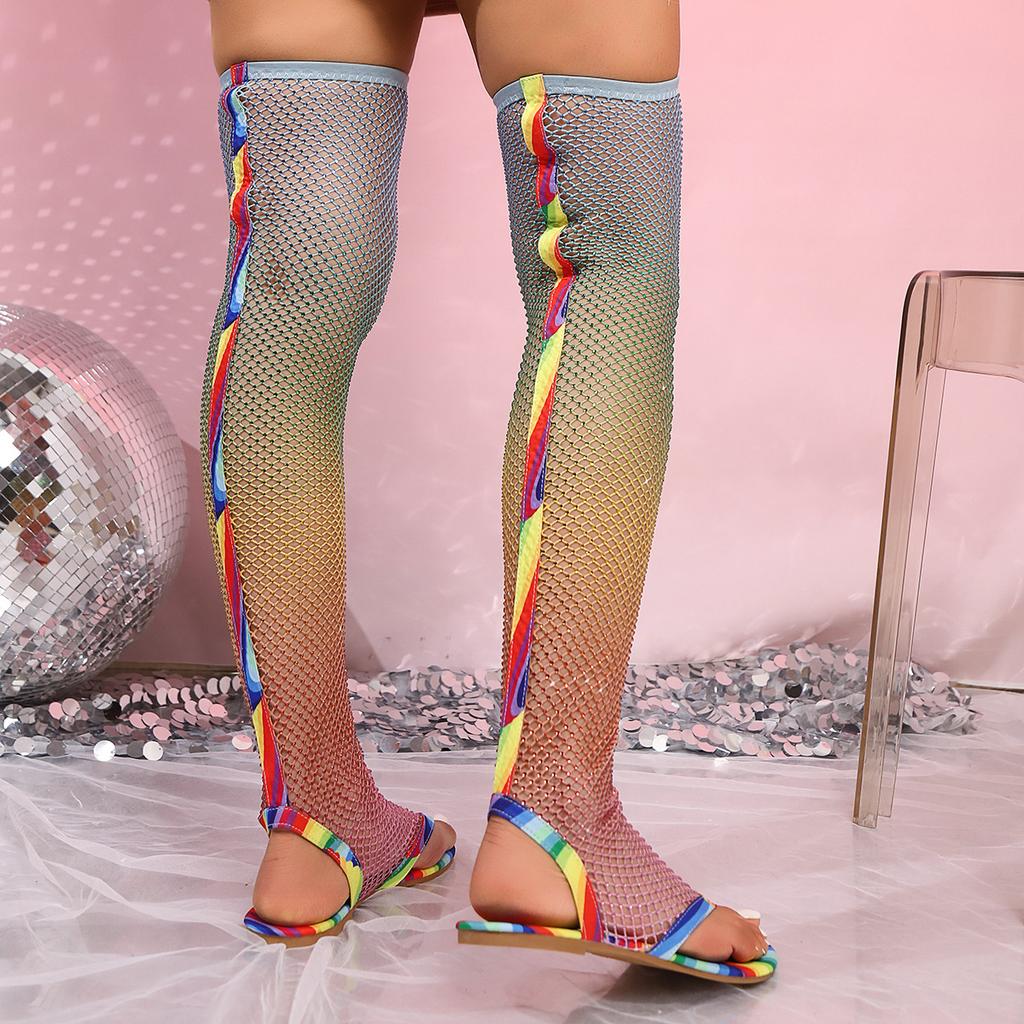Fashion 2025 Summer Women's New Luxury Brand High Heel Sandals Hollow Short Boots Water Diamond Sexy Fashion Banquet Sandals