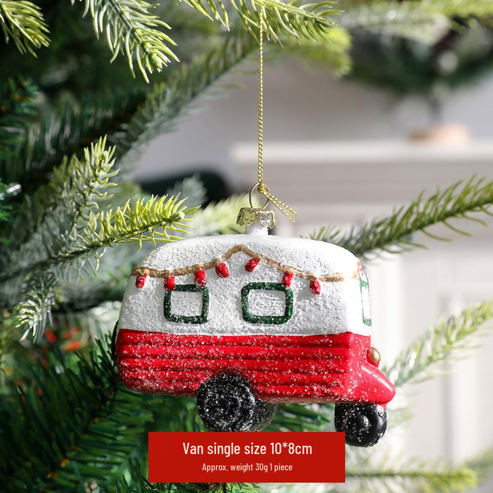 Qing Meng Painted Irregular Shape Christmas Ball Pendant - Small Plastic Ornament for Gift Bags or Car Wreath Decorations