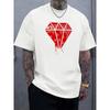 Herren bedrucktes T-Shirt - Bequemes und stylisches Streetwear-T-Shirt mit Rundhalsausschnitt, ideal für den Alltag und Outdoor