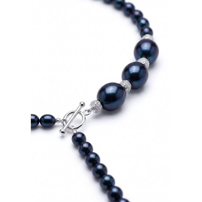 Collier - PEARLS & COLORS - Pearls & Colors - Argent 925 - Perles d'eau douce 4-5 mm - Cristal PRECIOSA