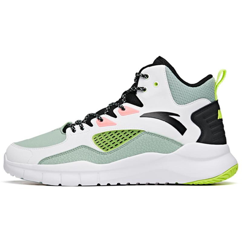 

Anta Basketball Collection High-Top Vintage Basketball Shoes Men s Black White Green Sneakers 91731132-10 42