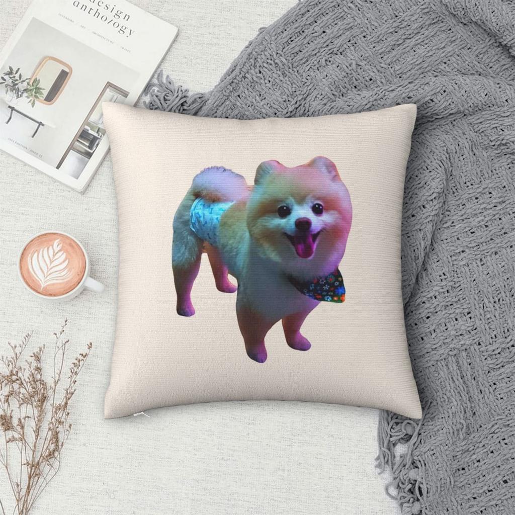 Cute Pomeranian Dog Square Pillowcase Pillow Cover Cushion Throw Pillow for Home Bedroom Car