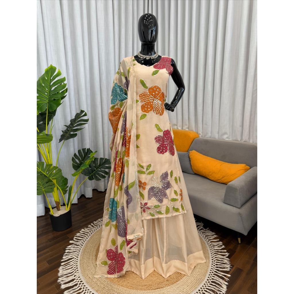 Salwar Kameez Indain Pakisatni Dress Bollywood Wedding Wear Top Palazzo Suit