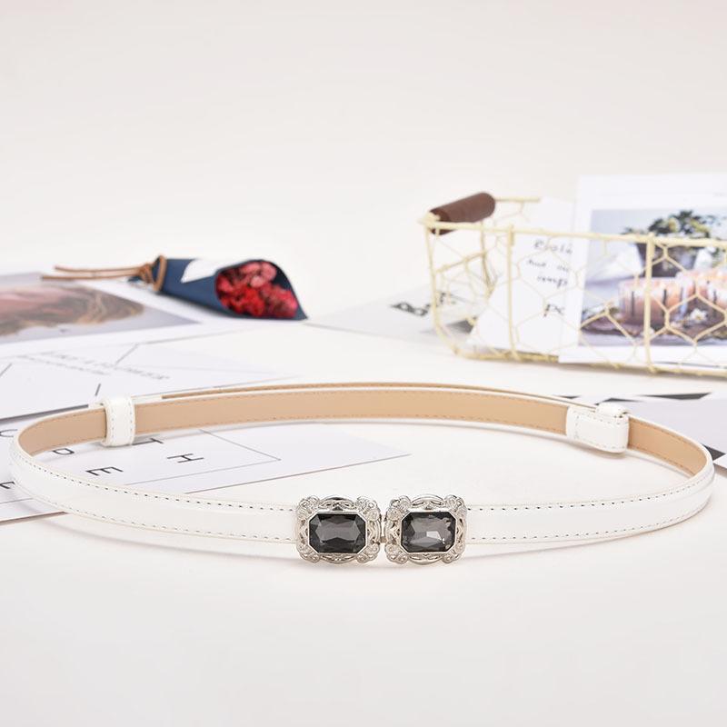 Belt Ladies Decorative Belt, Sweet Rhinestone Belt, Butterfly Pair Buckle With Belt Women