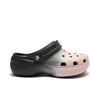 Crocs Classic Platform Clog EVA Vintage Trend Fashion and Versatile Hole Shoes Women's Black Pink