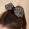 New ArrivalS Open Run Women S Banana Hair Clip Ribbon Check Ballet Core