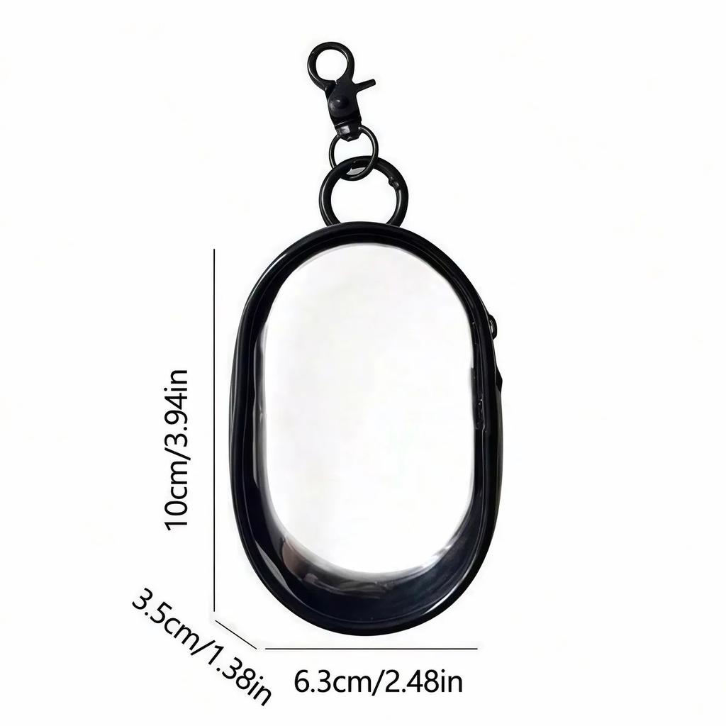 2/4pcs PVC Round Transparent Cosmetic Bag Jewelry Storage Bag Portable Data Cable Earphone Coin Charger Storage Bag