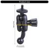 W89C 1/4inch to 17mm Ball Head Bracket Mount Adapter Holder Support Multiple Device Tripod Mount Connector Adjustable