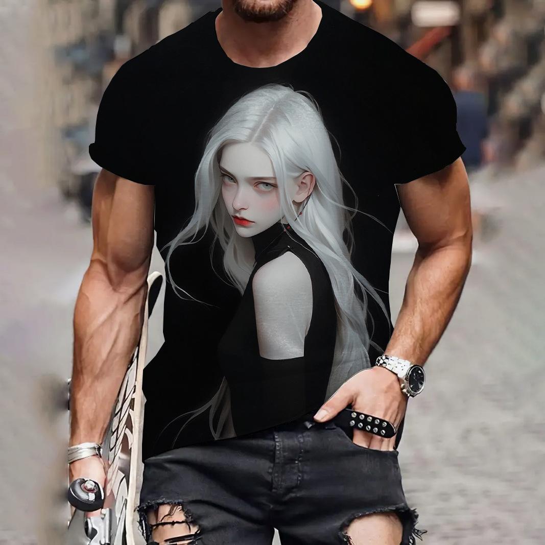 

Сексуальная модель, рубашка с татуировкой богини, мужская рубашка с 3D принтом, крутые футболки для девочек, забавная женская летняя футболка-бикини с короткими рукавами M