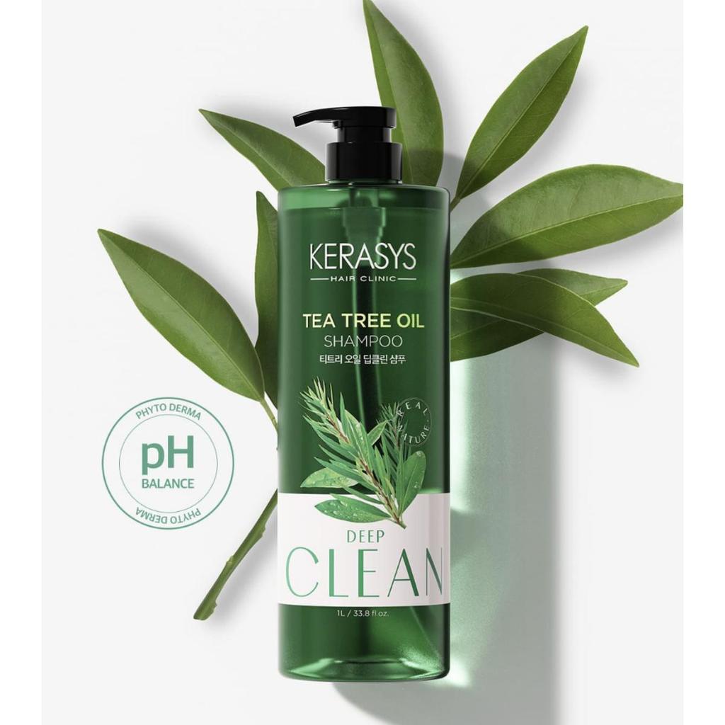 KERASYS Çay Ağacı Yağı Derinlemesine Temizleyici Şampuan & Saç Kremi 1L