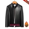 Herren Winter Lederjacke mit Fleece Futter - Für mittleres und älteres Alter.