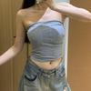 Hot Rhinestone Bodycon Bandeau Tank - Women's Summer Innerwear & Outerwear