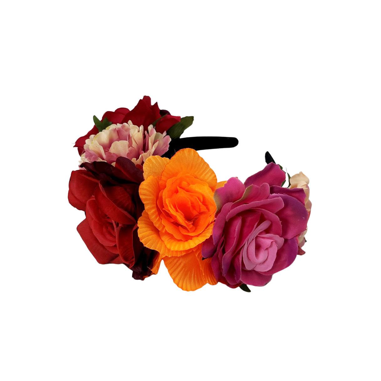 

Новая Мексиканская Вечеринка Повязка на Голову Большая Роза Праздничная Вечеринка Головной Убор Модный Праздничный Головной Убор