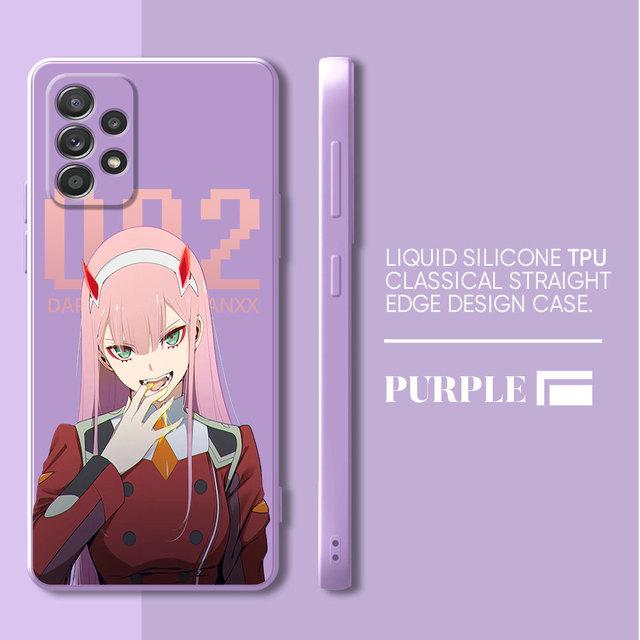 Zero Two Peoples Case For Samsung Galaxy A73 A52 A33 A52s A23 A72 A22 A13 A13 A12 A32 A53 A42 Soft Square Liquid Cover
