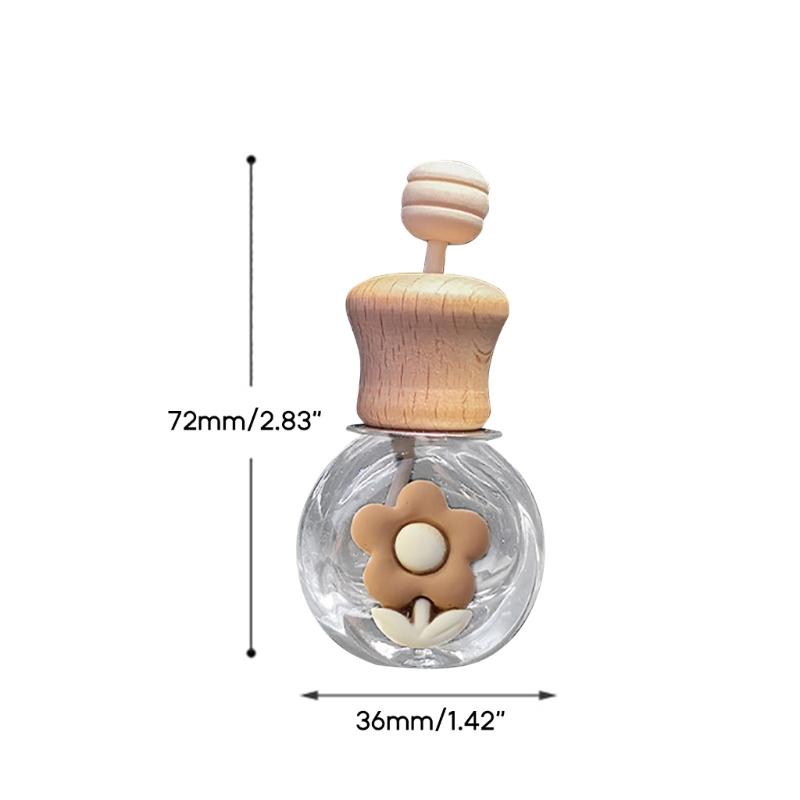 Sweet Smelling Auto Decor PerfumesClip Essential Oils Diffuser Air Freshener PerfumesHolder Empty Glass Bottle Accessory