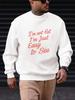 Men'S "I'm not fat I'm Just Easy to See" Casual Crew Neck Sweatshirt | Regular Fit, Slight Stretch Fabric