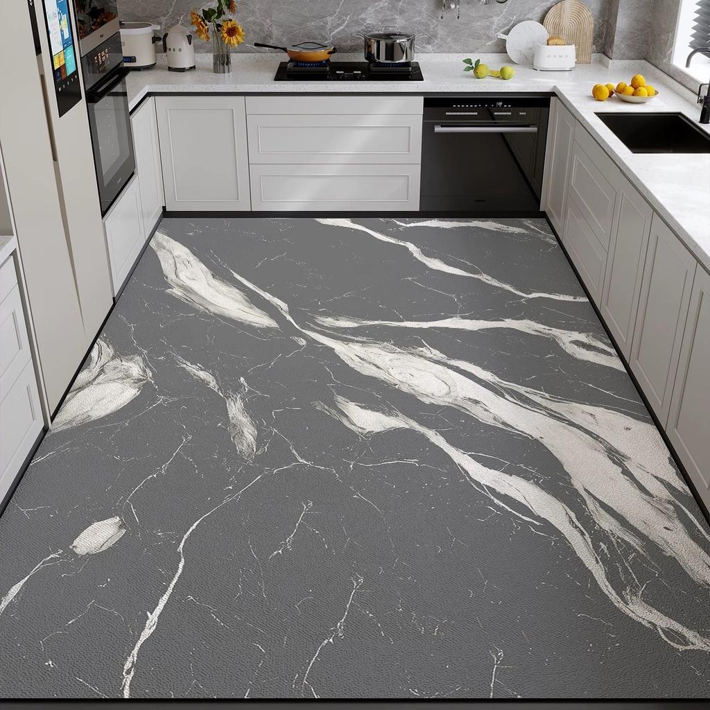Thickened kitchen mat made of diatomaceous earth material, absorbent, non-slip, and wear-resistant; can be cut to size and used for full coverage