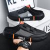 2026 Summer Mesh Sneaker Semi-Drag Men Casual Shoes Half Shoes For Men Loafer Mules Slipper Outdoor Backless Flats Man Slides