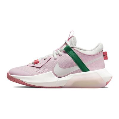 Slip Resistant Abrasion Resistant Mid Top Children's Basketball Shoes Pink White Sneakers DC5216-602