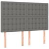 VidaXL Headboards 4 Pcs Dark Grey 72x5x78-88 Cm Fabric3116765
