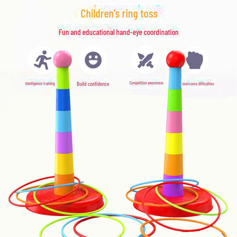 Children's Interactive Educational Ring Toss Game for Indoor & Outdoor Play