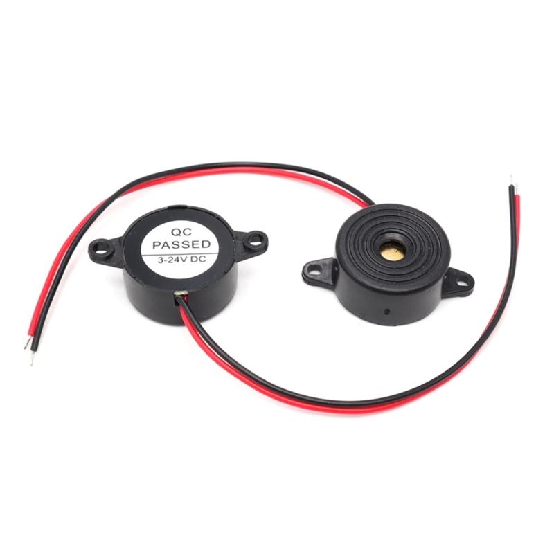 10 Piezas SFM-20B Zumbadores de Alarma de Alto Decibelio 3~24V Dispositivos de Sonido Piezoeléctricos para Circuitos Educativos y Experimentos