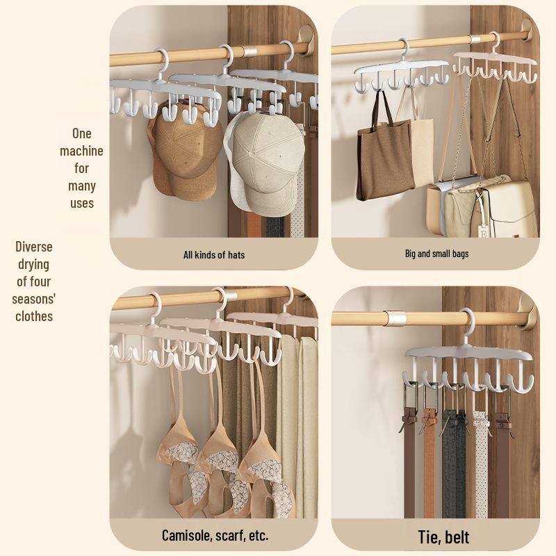 Plastic Multi-functional Non-slip Hanger for Underwear, Vests, and Clothes, 2kg Load-bearing, with Hook and Wave Design for Drying and Storage.