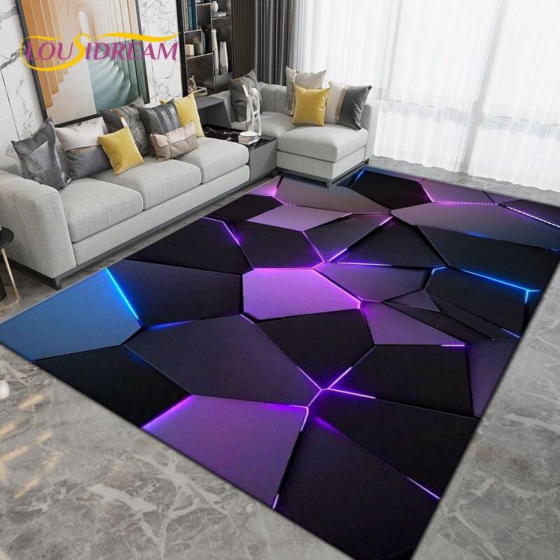 

Современный ковер с геометрическим принтом, большой ковер для гостиной, спальни, кухни, ванной комнаты, входной коврик, нескользящие напольные коврики 120x160cm