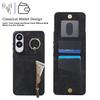 For Samsung Galaxy S25 Edge Case Zipper RFID Blocking Retro Leather+TPU Phone Cover with Kickstand