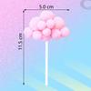 3D Cloud Cake Decoration Inserts: White & Pink, Small & Long Styles
